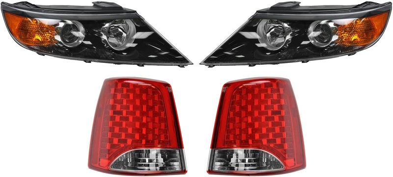 TRQ Lighting Kit Driver & Passenger Side Compatible with 2011-2013 Kia Sorento KI2502143 KI2503143 KI2804103 KI2805103 - Image 3